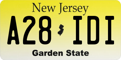 NJ license plate A28IDI
