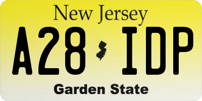 NJ license plate A28IDP