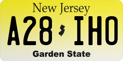 NJ license plate A28IHO