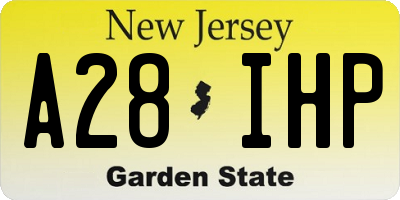 NJ license plate A28IHP