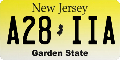 NJ license plate A28IIA