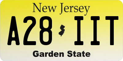 NJ license plate A28IIT