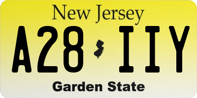 NJ license plate A28IIY