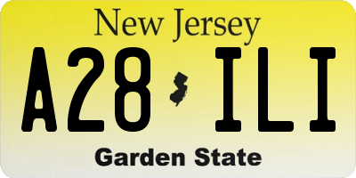 NJ license plate A28ILI