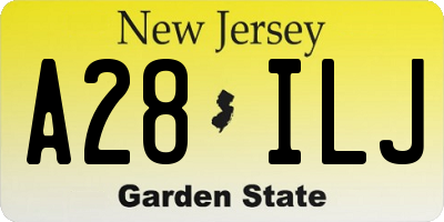 NJ license plate A28ILJ