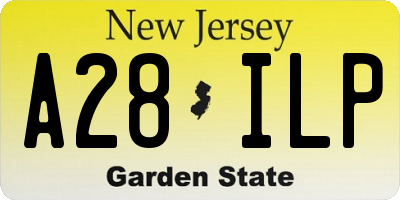 NJ license plate A28ILP