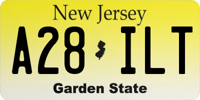NJ license plate A28ILT