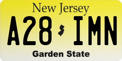 NJ license plate A28IMN