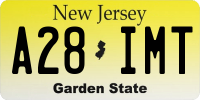 NJ license plate A28IMT
