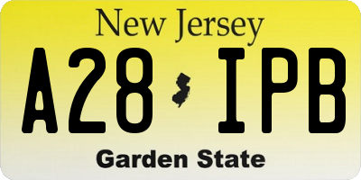 NJ license plate A28IPB