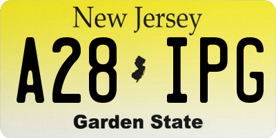 NJ license plate A28IPG