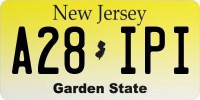 NJ license plate A28IPI
