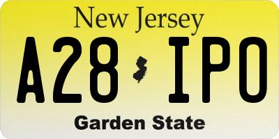 NJ license plate A28IPO