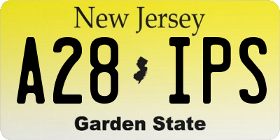 NJ license plate A28IPS