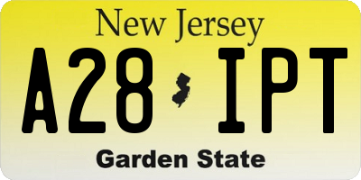 NJ license plate A28IPT