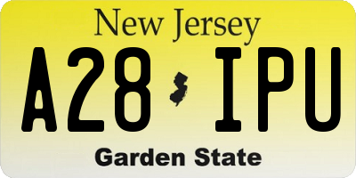 NJ license plate A28IPU