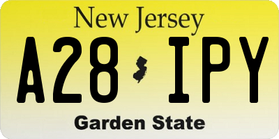 NJ license plate A28IPY