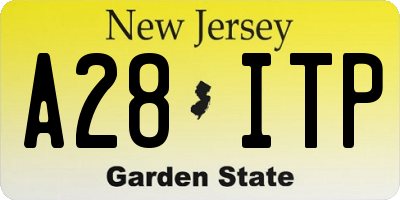 NJ license plate A28ITP