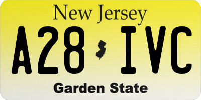 NJ license plate A28IVC