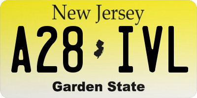 NJ license plate A28IVL