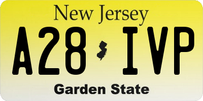 NJ license plate A28IVP