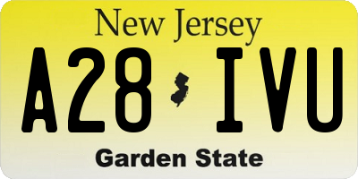 NJ license plate A28IVU
