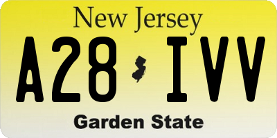 NJ license plate A28IVV