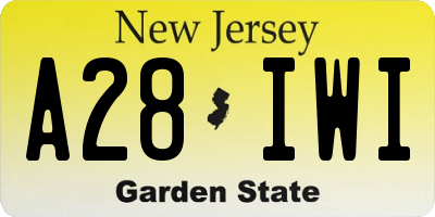 NJ license plate A28IWI