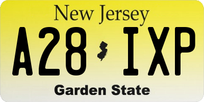NJ license plate A28IXP