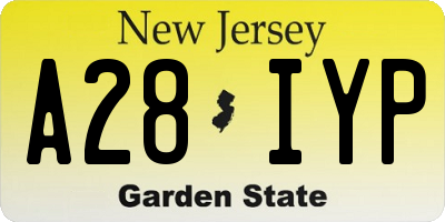 NJ license plate A28IYP