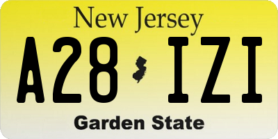 NJ license plate A28IZI
