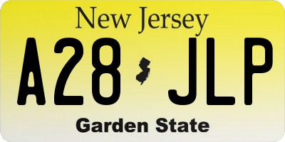 NJ license plate A28JLP