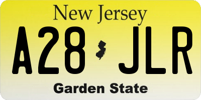 NJ license plate A28JLR