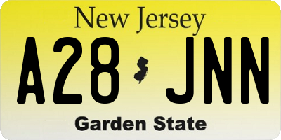 NJ license plate A28JNN