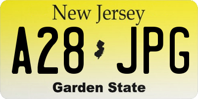 NJ license plate A28JPG