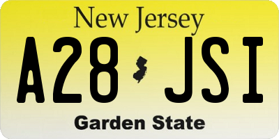 NJ license plate A28JSI