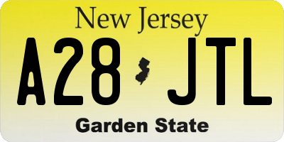 NJ license plate A28JTL