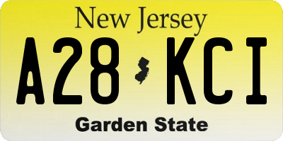 NJ license plate A28KCI