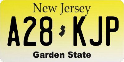 NJ license plate A28KJP