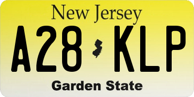 NJ license plate A28KLP