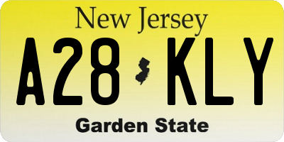 NJ license plate A28KLY