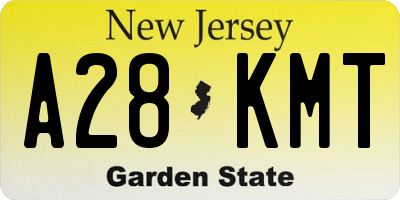 NJ license plate A28KMT