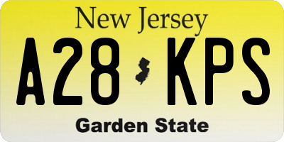 NJ license plate A28KPS