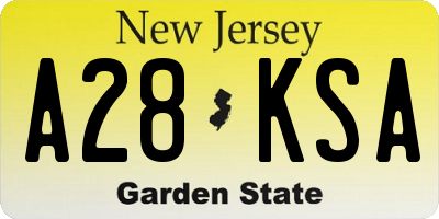 NJ license plate A28KSA
