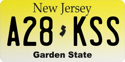 NJ license plate A28KSS