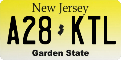 NJ license plate A28KTL