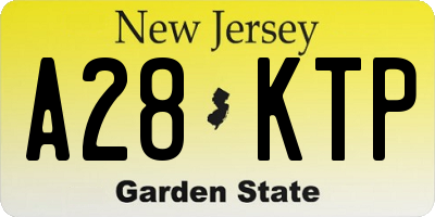 NJ license plate A28KTP