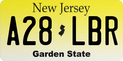 NJ license plate A28LBR