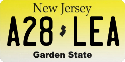 NJ license plate A28LEA