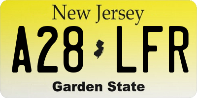 NJ license plate A28LFR